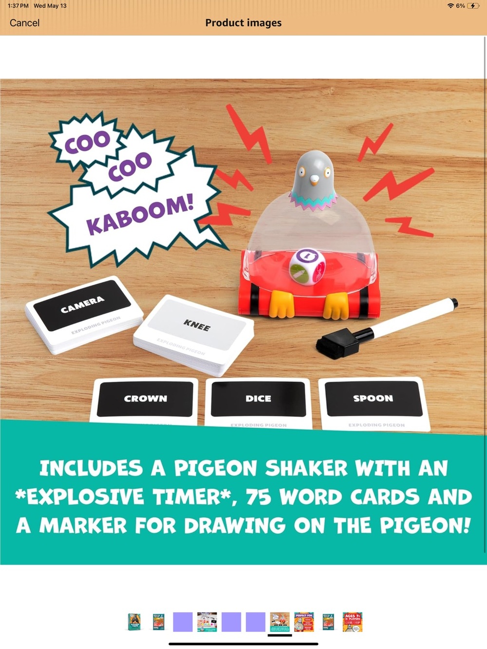 Exploding Pigeon Party Game - Multicolor - Picture 4 of 8